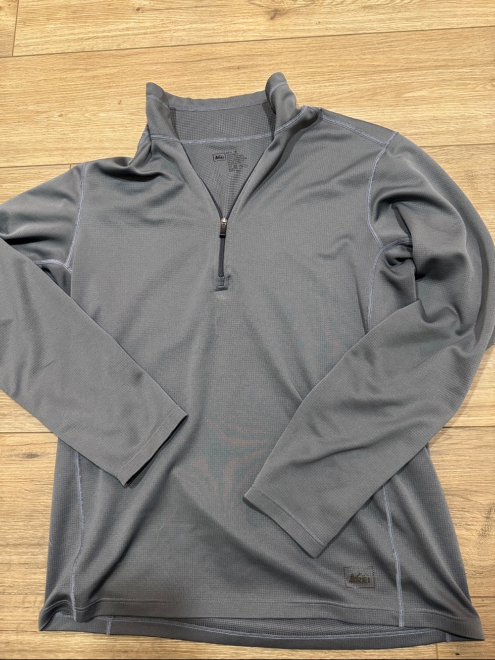 Men's REI Gray Quarter-Zip Performance Jacket size medium